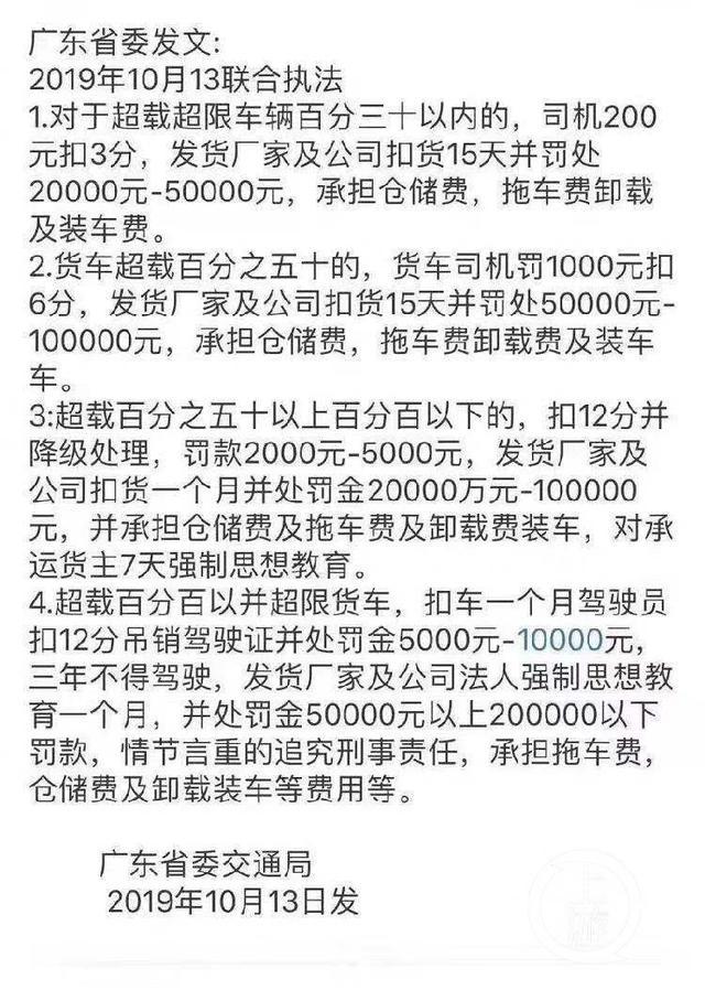 勿信謠言，無(wú)錫垮橋后廣東嚴罰貨車(chē)超載